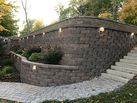 Precast Stairs and Retaining Wall